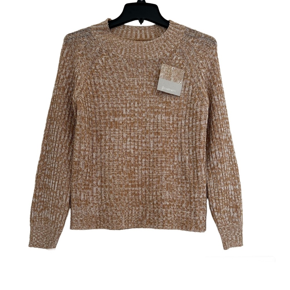 STRADIVARIUS LIGHT SWEATER TOP LONG SLEEVE BEIGE SIZE SMALL